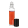 10mL Clear Flint Glass Roller Bottle Assembly with 16mm Black Cap